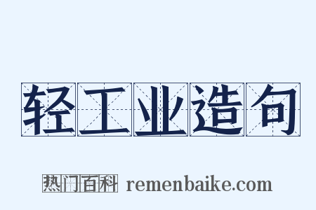 轻工业造句是什么意思的图片